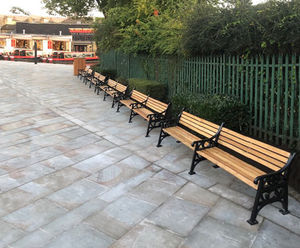 ASF 502 - cast iron and timber double seats