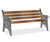 ASF 502 - cast iron and timber double seats 2