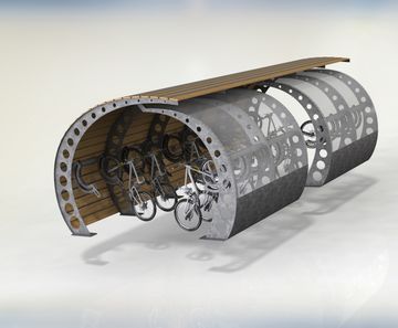 ASF Meso space-saving cycle shelter