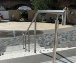ASF LED-equipped handrail and step unit
