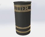 ASF 402 Recyled Cast Iron Litterbin