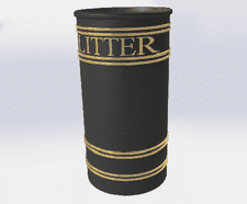 ASF 402 Recyled Cast Iron Litterbin