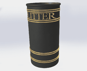 ASF 402 Recyled Cast Iron Litterbin