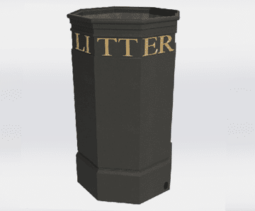 ASF 409 Recycled Cast Iron Litterbin