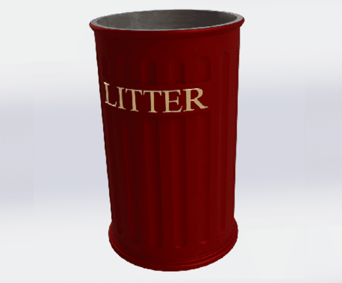 ASF 405 Recycled Cast Iron Litterbin