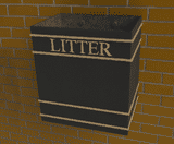 ASF 406 Wall Mounted Recycled Cast Iron Litterbin - on this page