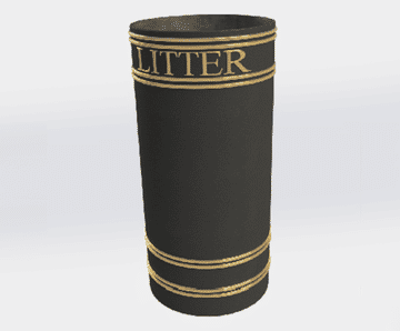 ASF 404 Recycled Cast Iron Litterbin