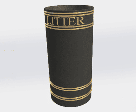 ASF 404 Recycled Cast Iron Litterbin