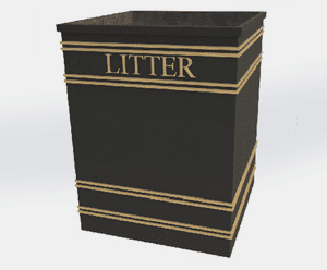 ASF 403 Recycled Cast Iron Litterbin