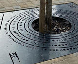 Bespoke laser-profiled music-themed tree grilles - on this page