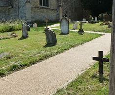 New resin bound surface restores church footpath