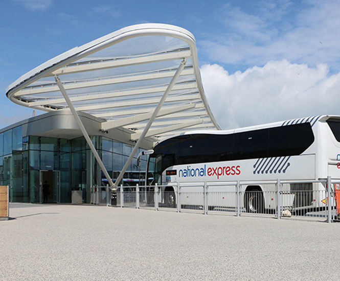 Resin bound surfacing for busy transport interchange
