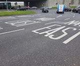 Hard-wearing road marking for busy junction - on this page