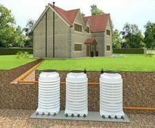 FilterPod - non-electric sewage treatment plant with filter media