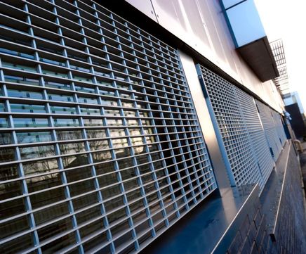Techdek aluminium open grilles for screens and cladding