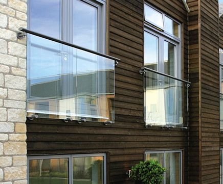 Clearview glass panelled Juliet balconies