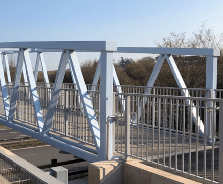 60m Warren truss foot/cycle bridge – Tithebarn Lane