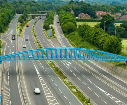 Pedestrian/cycle bridge over A24