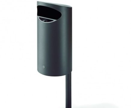 SANTOLINO 60 litre post-mounted litter bin