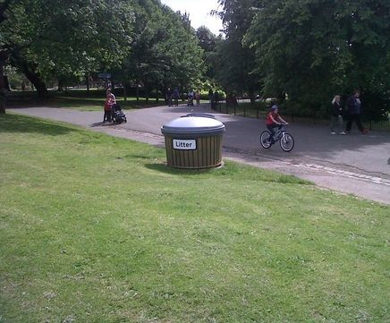 Semi-underground litter bins - Kelvingrove Park