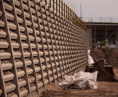 Andacrib retaining wall for new Sainsburys store
