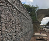 Gabion baskets create retaining walls for SMART motorway - on this page