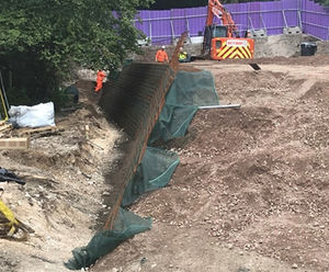 Textomur soil geogrid for new school building