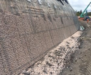 Soil nailed slope for University construction site