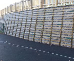 Permacrib timber retaining wall for new primary school 