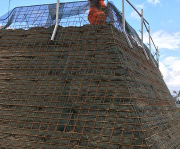 Highway standard reinforced soil wall for retail park