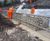 Gabion retaining walls stabilise railway embankment 0