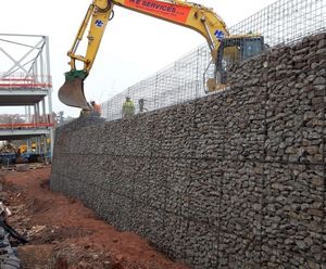 Gabion basket retaining wall - Kenilworth School