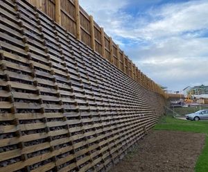 Permacrib retaining wall for Cruden Group, Castlemilk