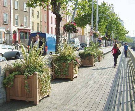 Square wooden planters