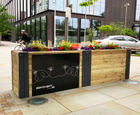 Interlocking timber planters for public spaces