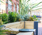 Wooden parklets for public spaces