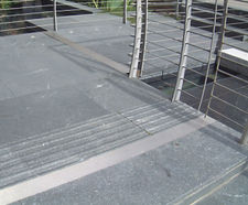 Black granite paving flags - natural stone paving slab for outdoor walkways