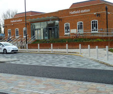 Stone setts and paving for railway station refurbishment