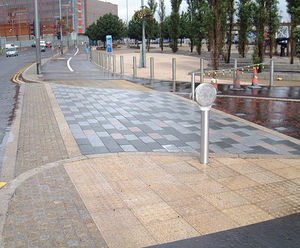 Granite blister tactile paving