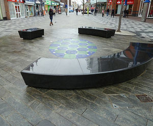 Bespoke black granite seating