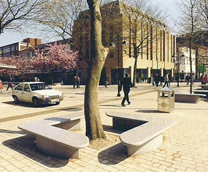 Bespoke silver grey granite benches