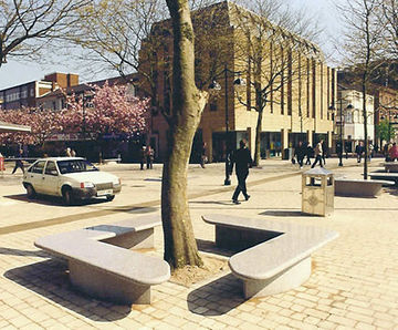 Bespoke silver grey granite benches