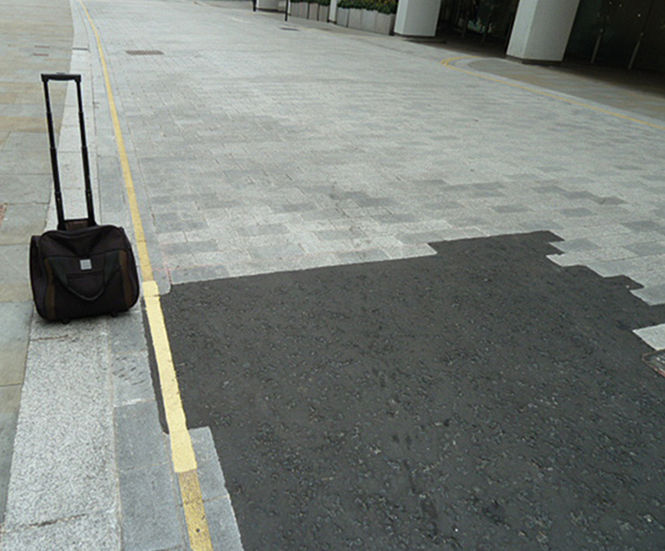 Natural stone matching for pavement reinstatement works