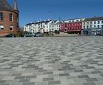 Mixed grey granite commercial paving