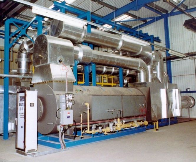 Recuperative thermal oxidiser Process Combustion