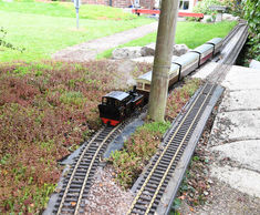 Enviromat installed around garden model railway