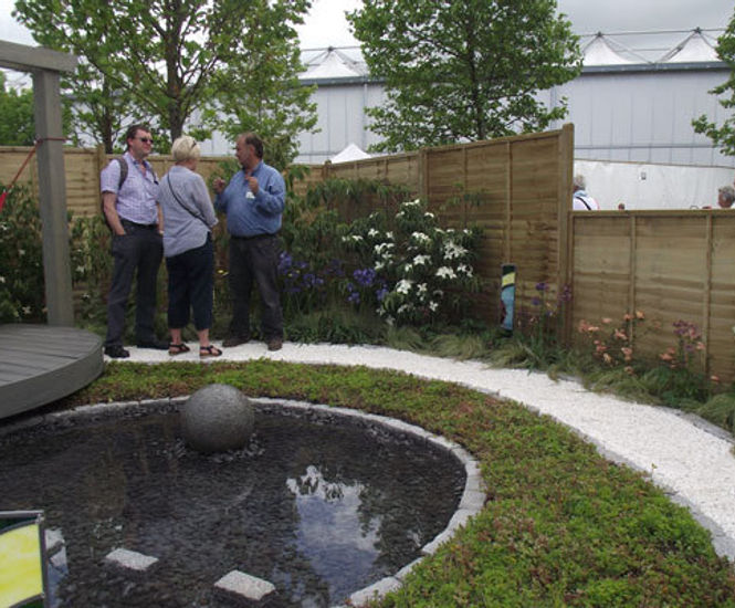 Enviromat ground cover for award-winning show garden