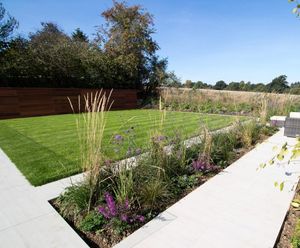 Premium Turf provides feature area for new modern garden