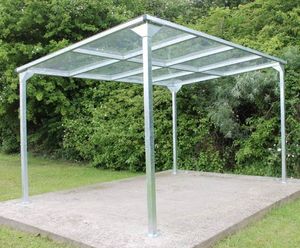Bedford - light classic cycle shelter, 8 bikes
