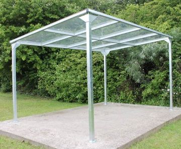 Bedford - light classic cycle shelter, 8 bikes